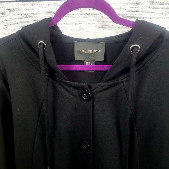 Christian Siriano Black Ponte Swing Jacket Plus Women’s Size 1X - Picture 2 of 8